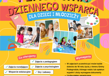 Rekrutacja do Placówki Wsparcia Dziennego dla Dzieci i Młodzieży na rok szkolny 2025/2026
