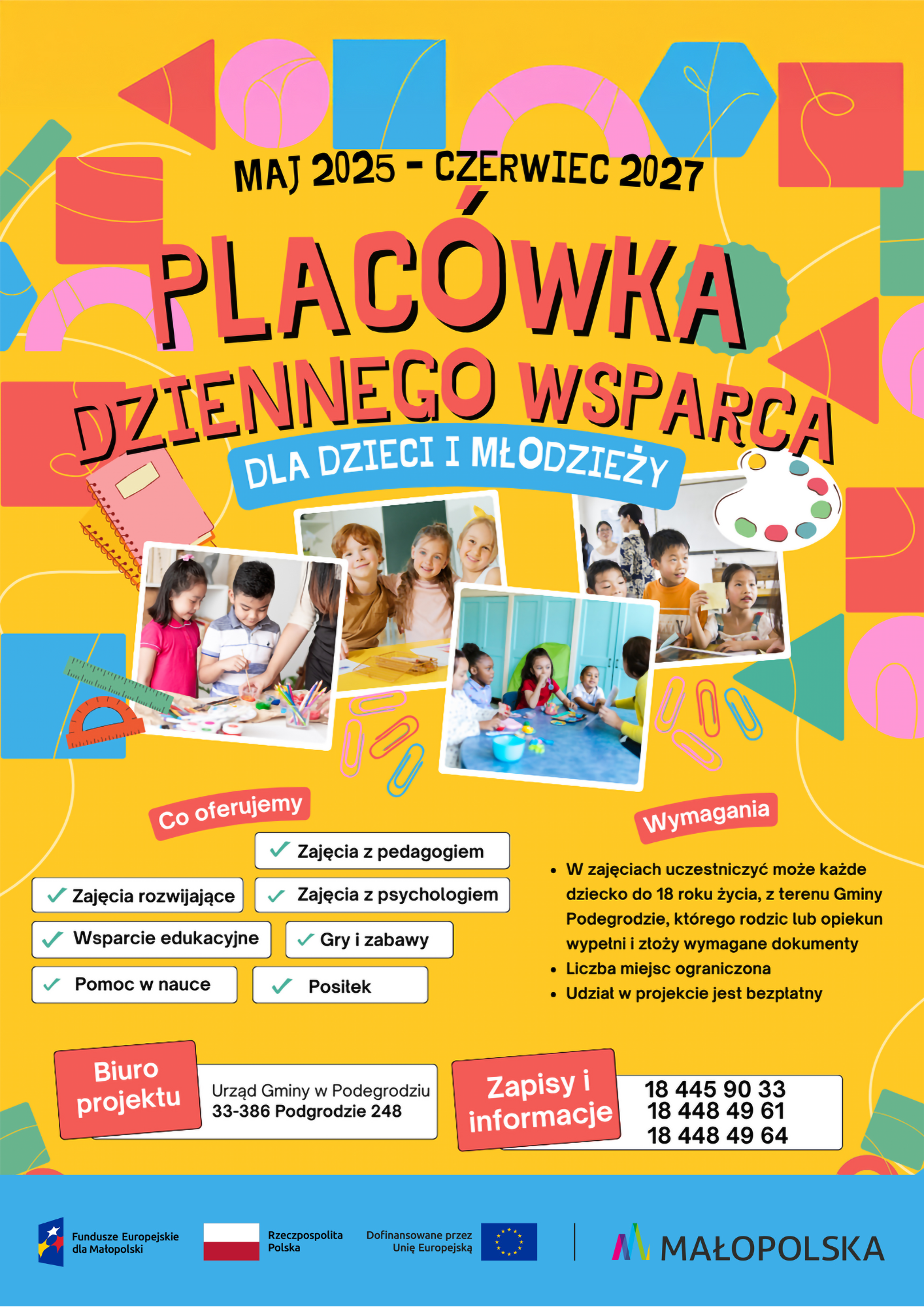 Rekrutacja do Placówki Wsparcia Dziennego dla Dzieci i Młodzieży na rok szkolny 2025/2026