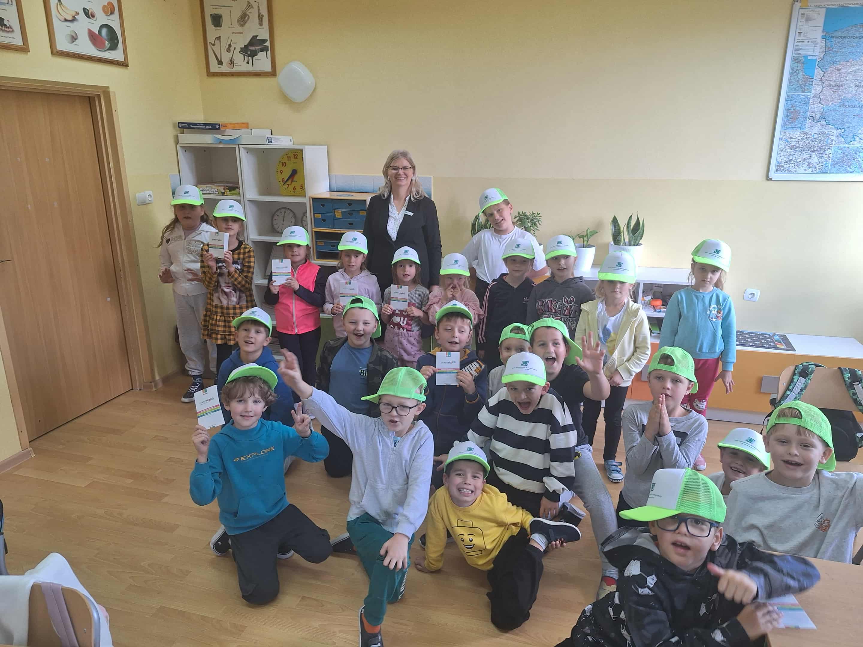 Wizyta przedstawiciela z Banku Spółdzielczego w klasie 1.