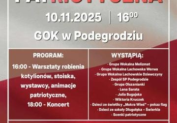 Zaproszenie na Wieczornicę Patriotyczną.