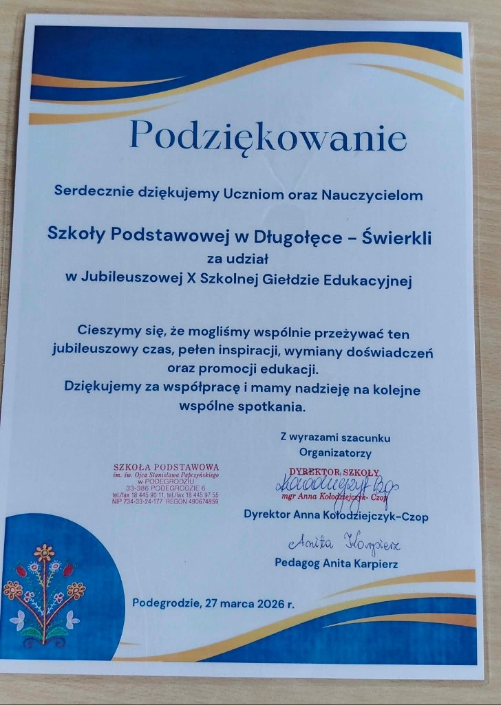 Giełda Edukacyjna w Podegrodziu