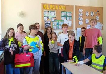 Lekcja o pierwszej pomocy w ramach konkursu 