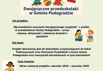 „Let’s play! Dwujęzyczne przedszkolaki w Gminie Podegrodzie”