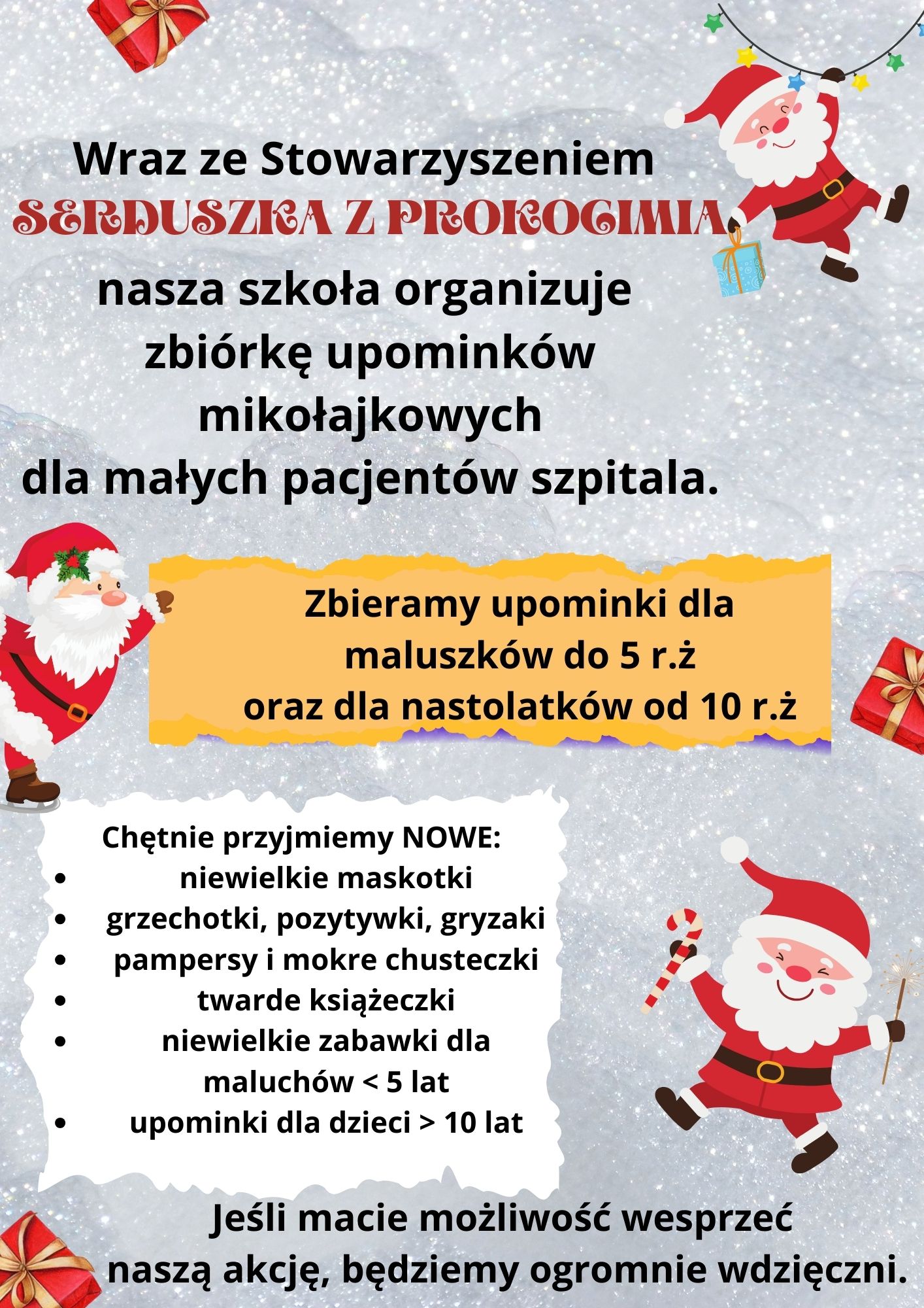 Akcja charytatywna dla Szpitala Dziecięcego w Prokocimiu.